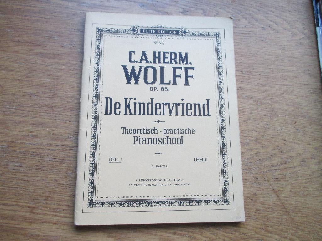 C.a.herm.wolff - de kindervriend -pianoschool, Gebruikt, Ophalen of Verzenden, Artiest of Componist, Piano
