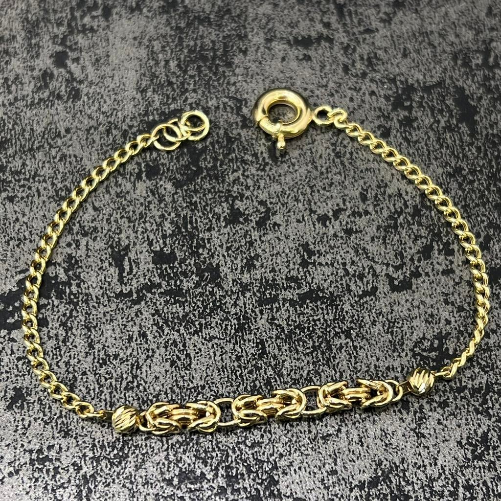 14k gouden armband koningsschakel nieuw, Ophalen of Verzenden, Nieuw, Goud