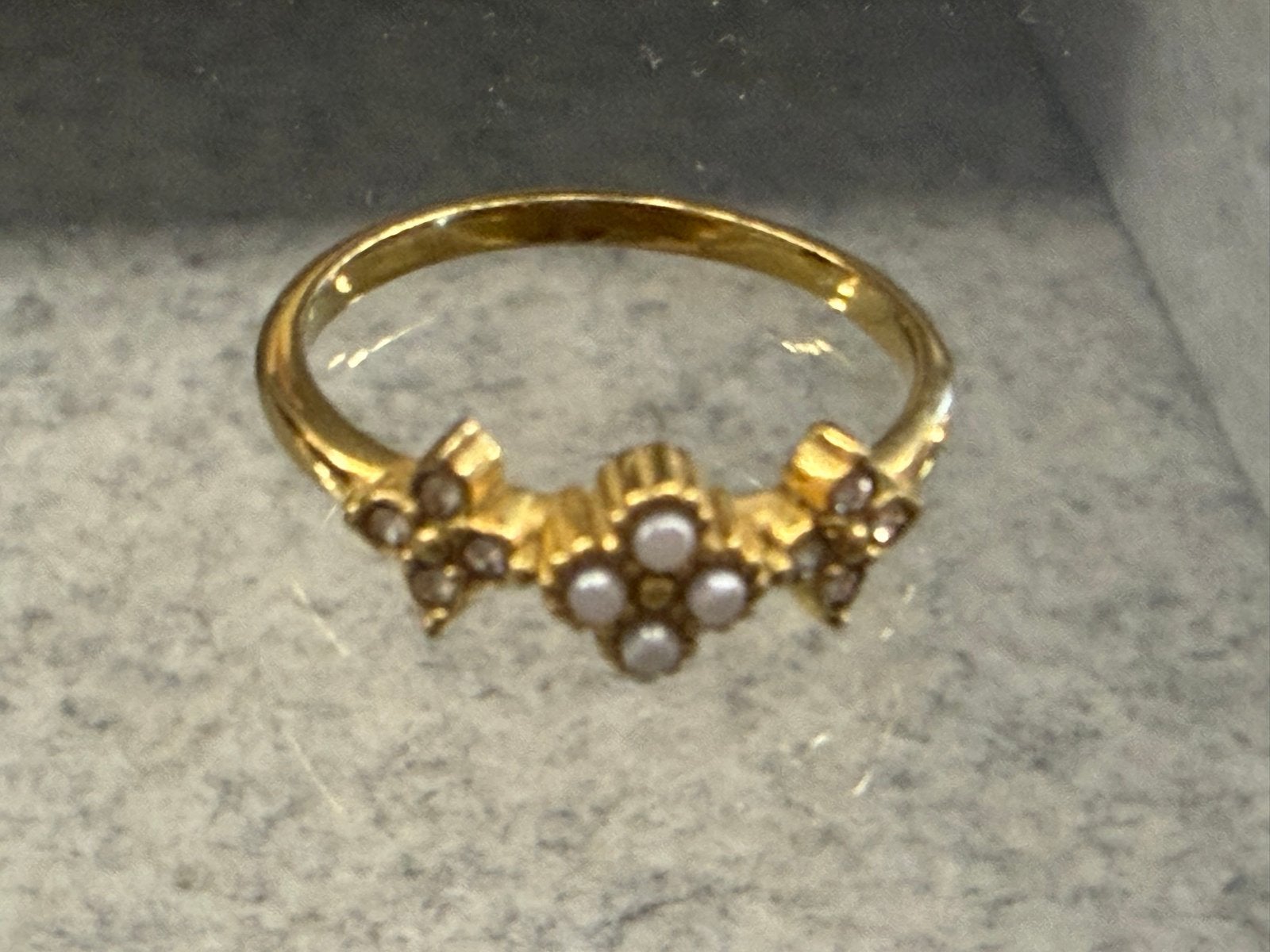 gouden ring met parels en strass, maat 18 my jewelry, Ophalen of Verzenden, Zo goed als nieuw, 17 tot 18, Dame