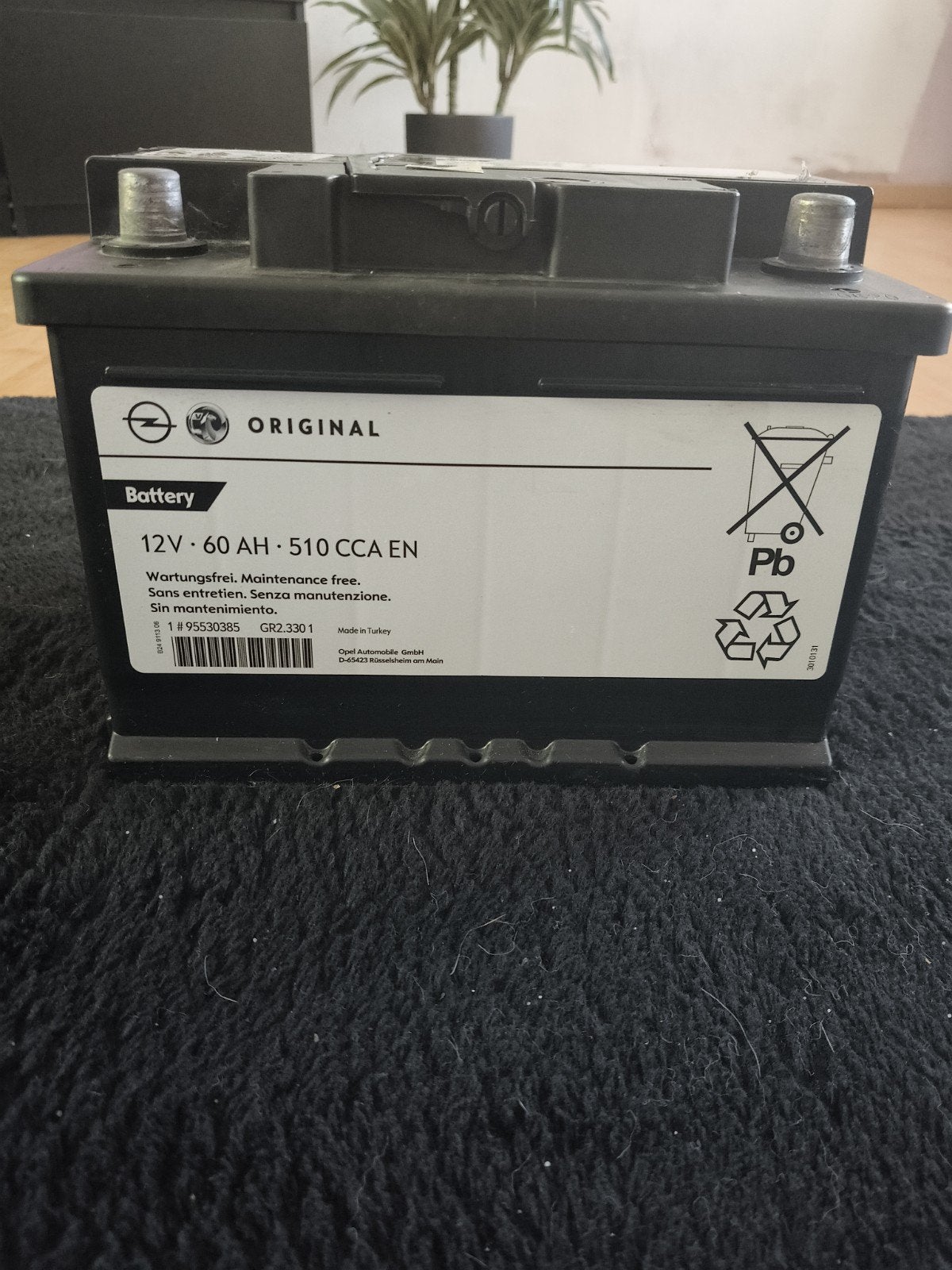 Origineel Opel Insignia Accu 12V 60AH, Auto-onderdelen, Accu's en Toebehoren, Ophalen, Gebruikt, Opel