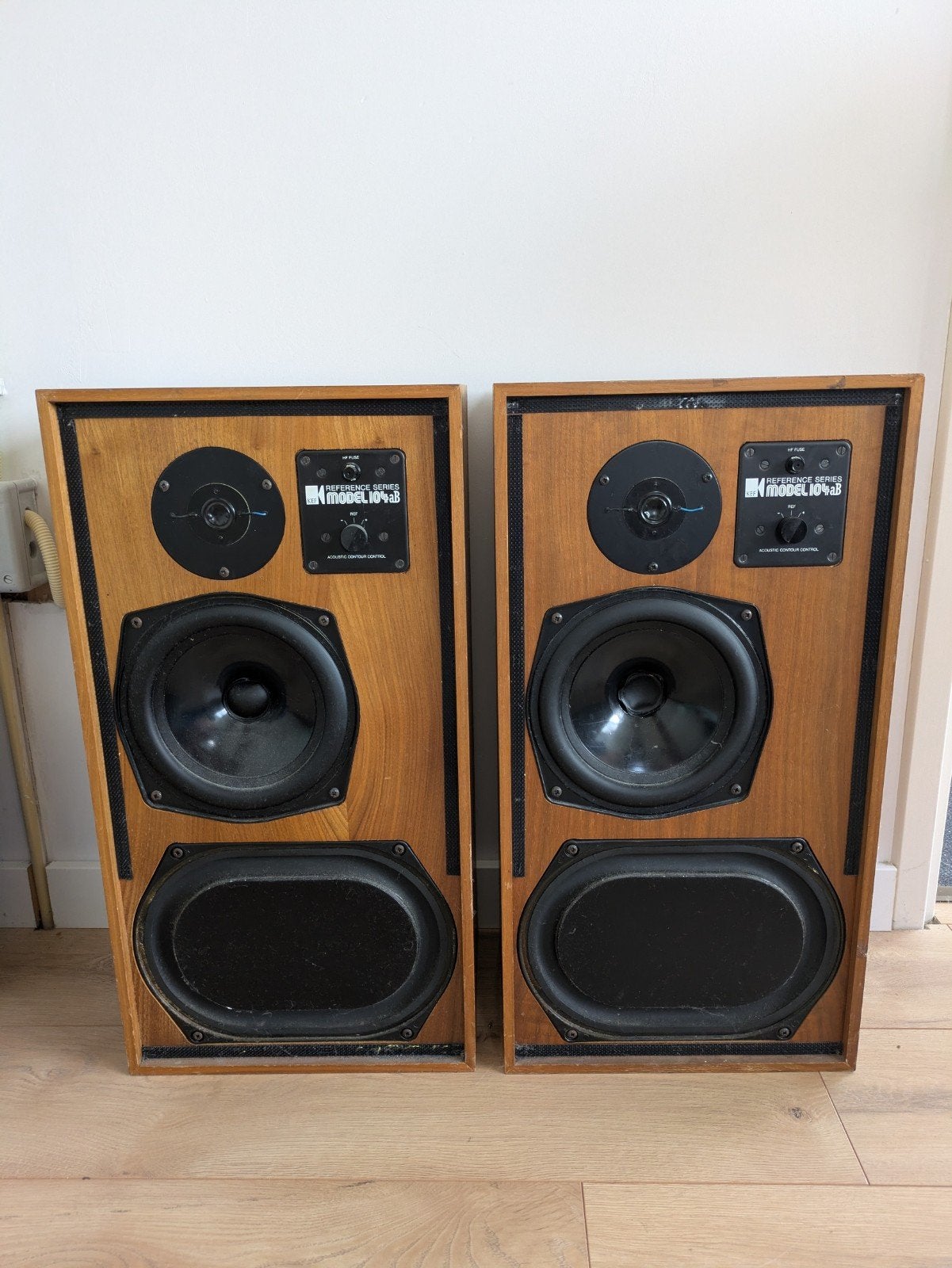 KEF Reference Series 104aB vintage luidsprekers (set), Audio, Tv en Foto, Luidsprekers, Gebruikt, Front, Rear of Stereo speakers