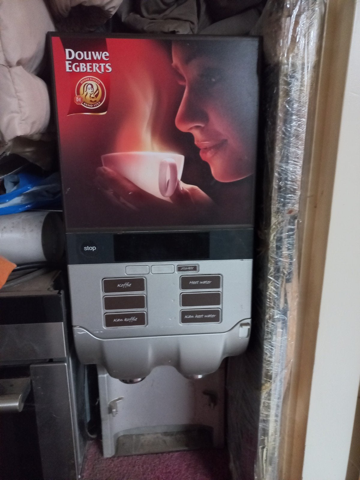 te koop professionele DE koffiemachine, Ophalen, Gebruikt, 10 kopjes of meer, Gemalen koffie