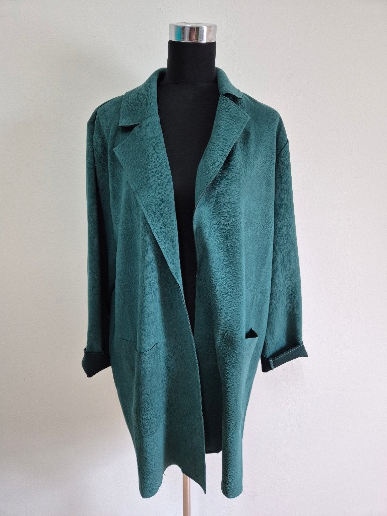 Jas18 - Petrolkleurig jasje maat XL (1), Ophalen of Verzenden, Zo goed als nieuw, Maat 46/48 (XL) of groter