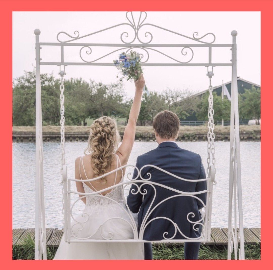Trouwprieel, backdrop, bruiloft decoratie, trouwbankje, Ophalen, Geboorte of Huwelijk
