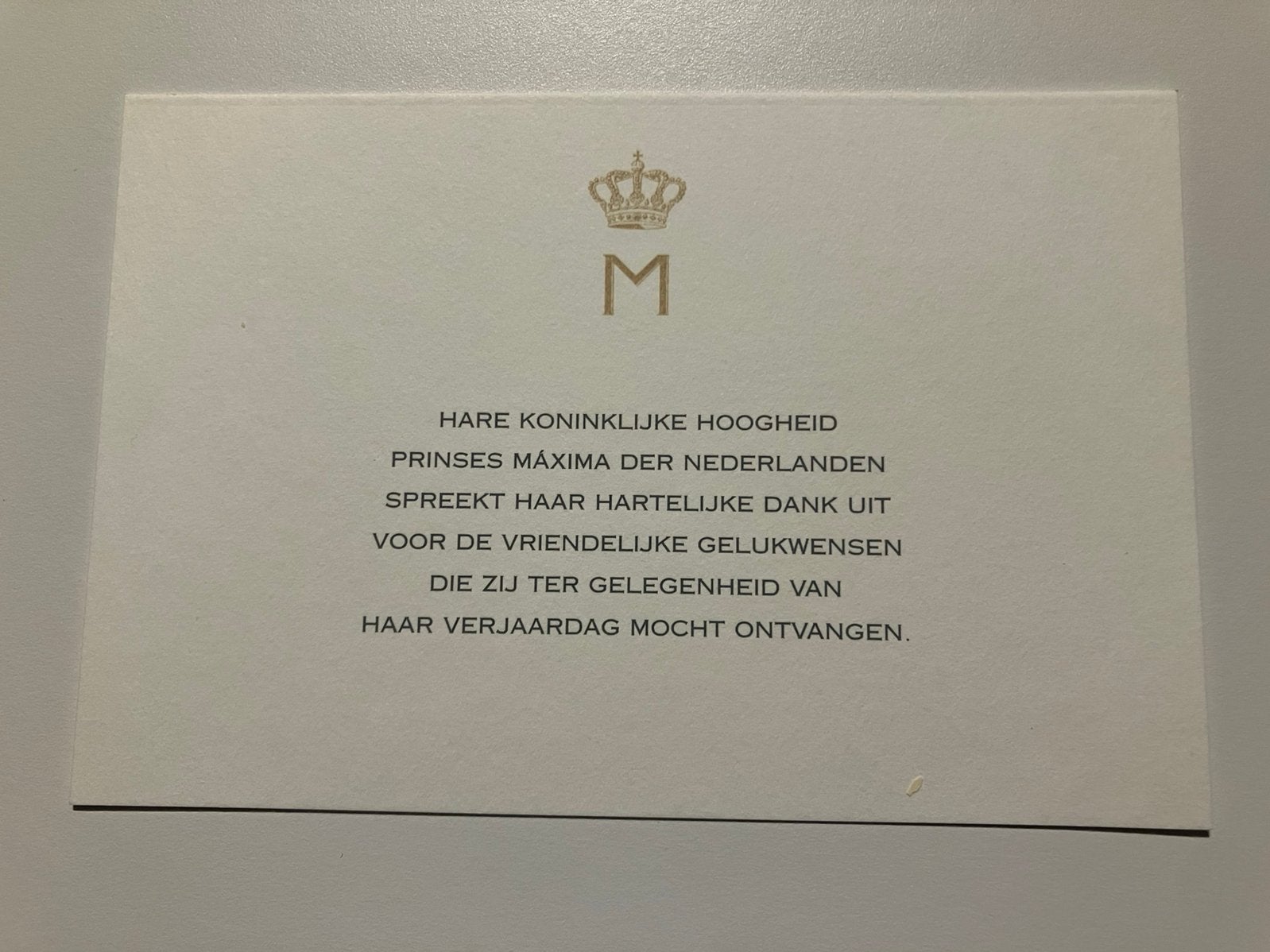 Verjaardag Prinses Maxima, Verzamelen, Ophalen of Verzenden, Zo goed als nieuw, Kaart, Foto of Prent