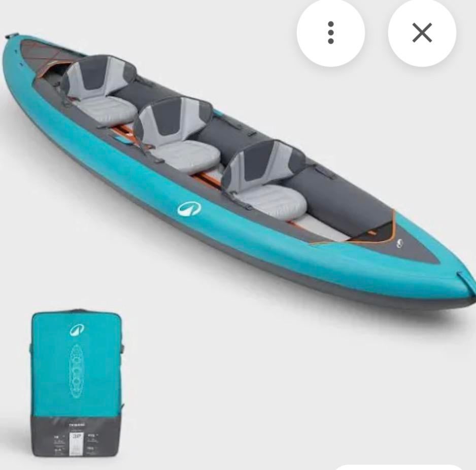 Nieuwe Itiwit Kayak Touring 100 (3 persoons) met toebehoren, Watersport en Boten, Ophalen, Opblaasbaar, Nieuw, 3-persoons of meer