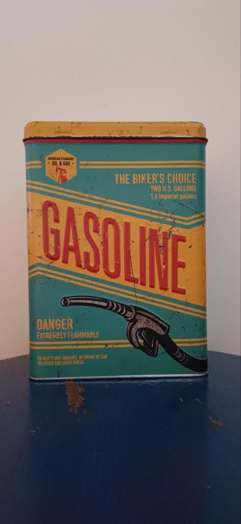 Gasoline  blik, Verzamelen, Ophalen of Verzenden, Gebruikt, Overige