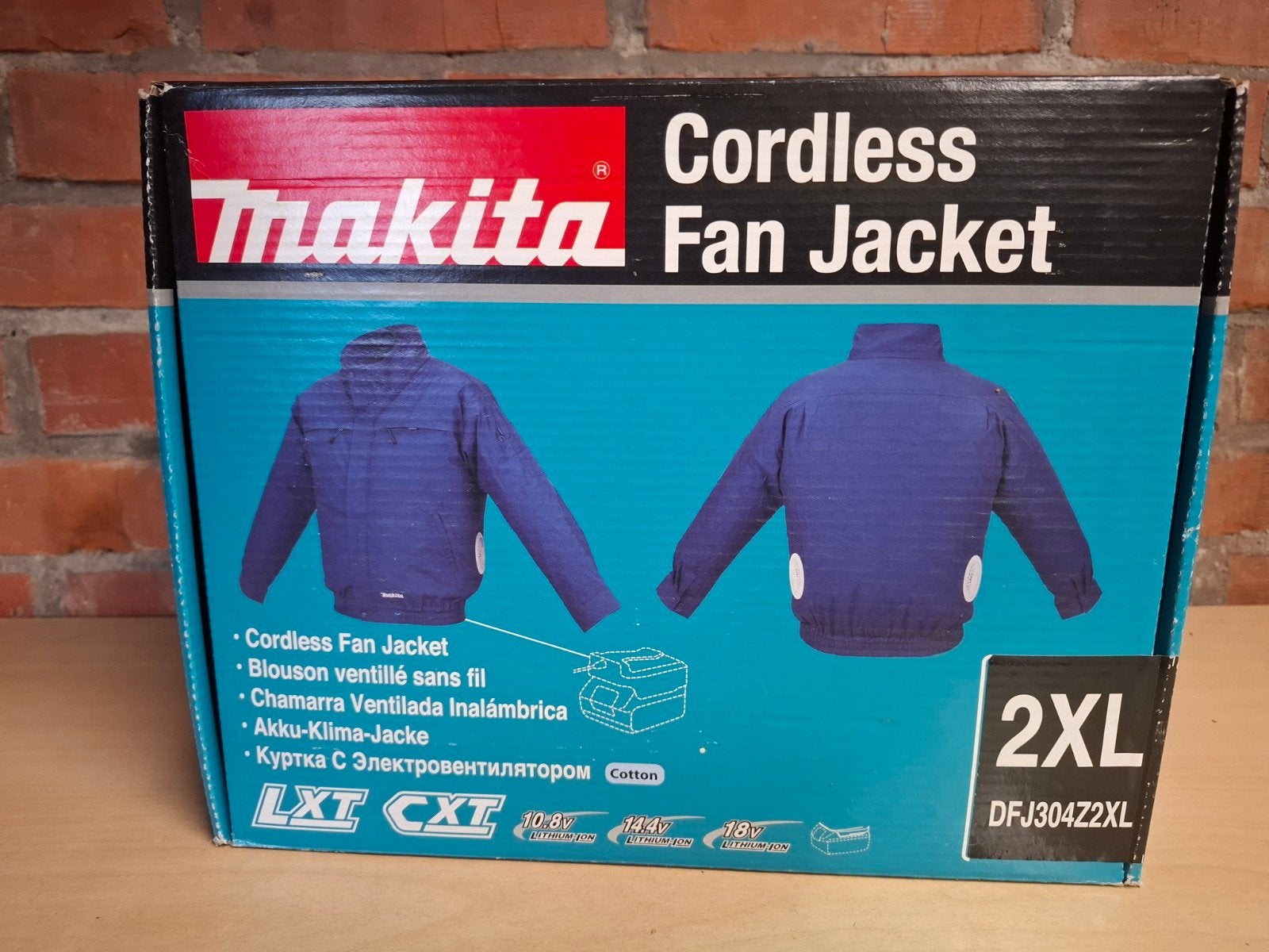 Makita DFJ304Z2XL Cordless Fan Jacket - Maat 2XL, Makita, Blauw, Nieuw, Overige maten