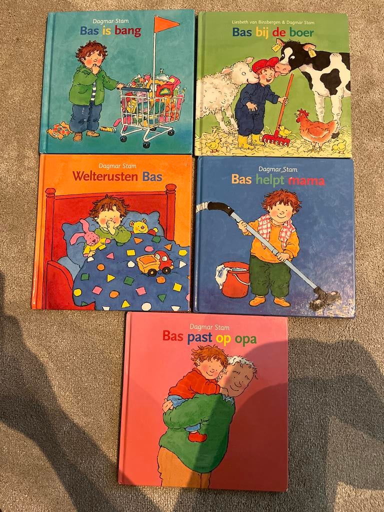 Bas boeken Dagmar Stam - nog 2 boekjes, Boeken, Kinderboeken | Kleuters, Gelezen, Fictie algemeen, 4 jaar, Jongen of Meisje, Voorleesboek