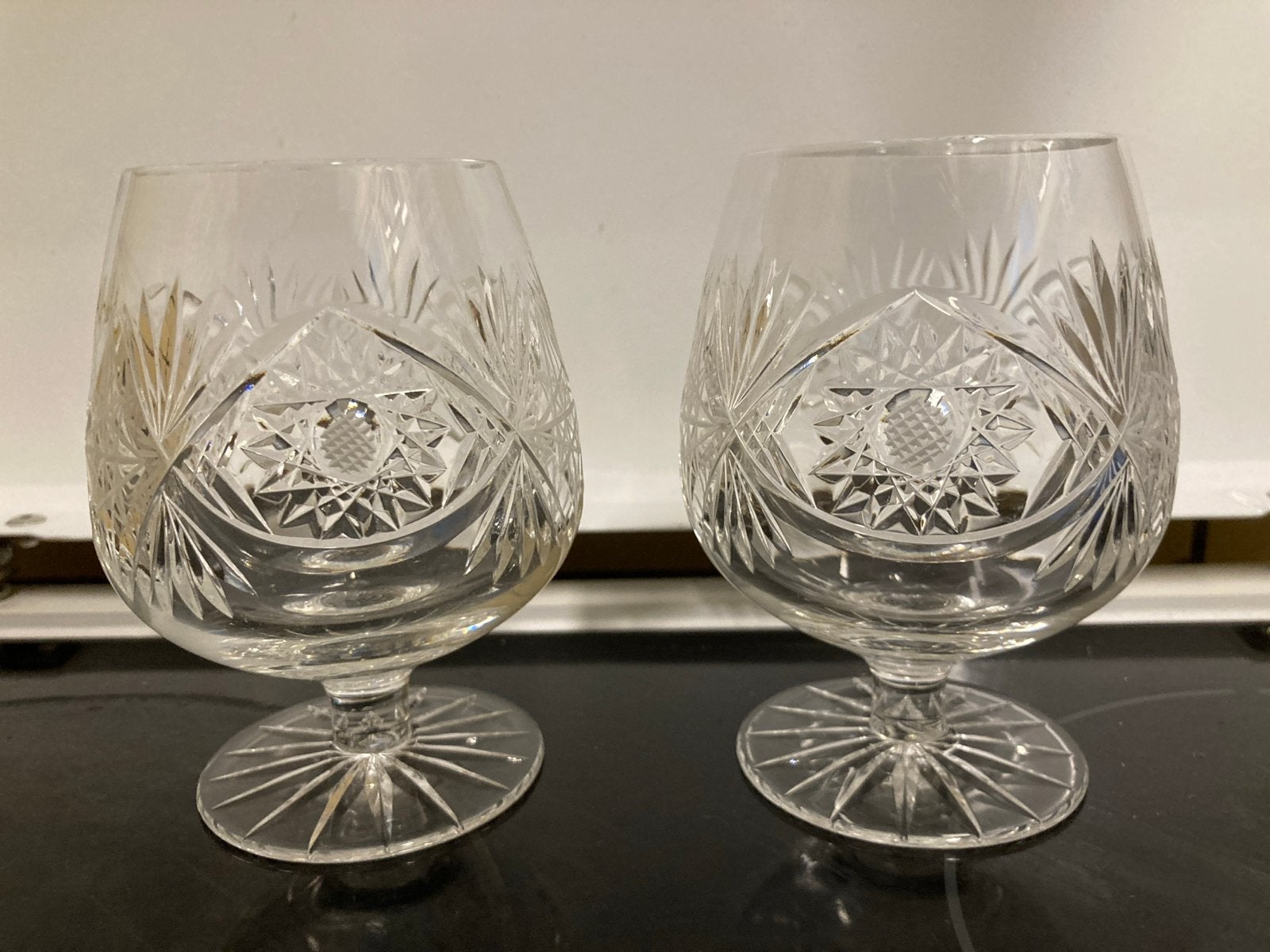 Set van 2 kristallen cognacglazen, Verzenden, Nieuw, Overige typen