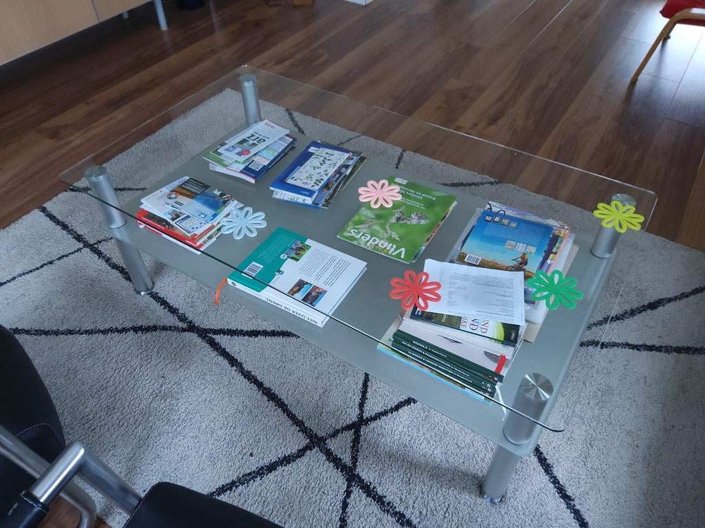 Glazen salontafel, Tuin en Terras, Droogmolens en Wasrekken, Ophalen, Gebruikt, Overige typen
