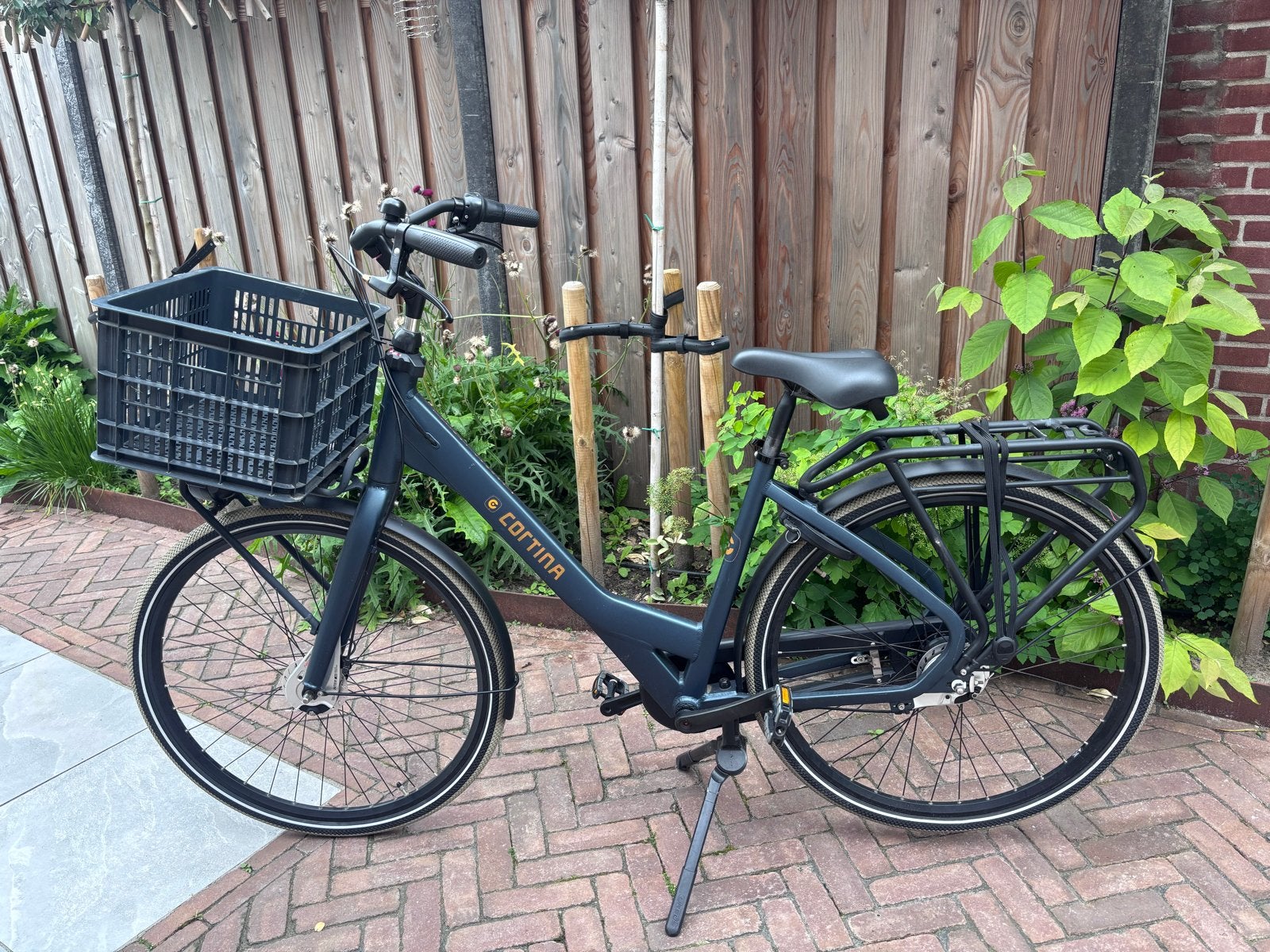 Cortina Common Family D50 met krat - mamafiets, Fietsen en Brommers, Fietsen | Dames | Damesfietsen, 50 tot 53 cm, Ophalen, Zo goed als nieuw