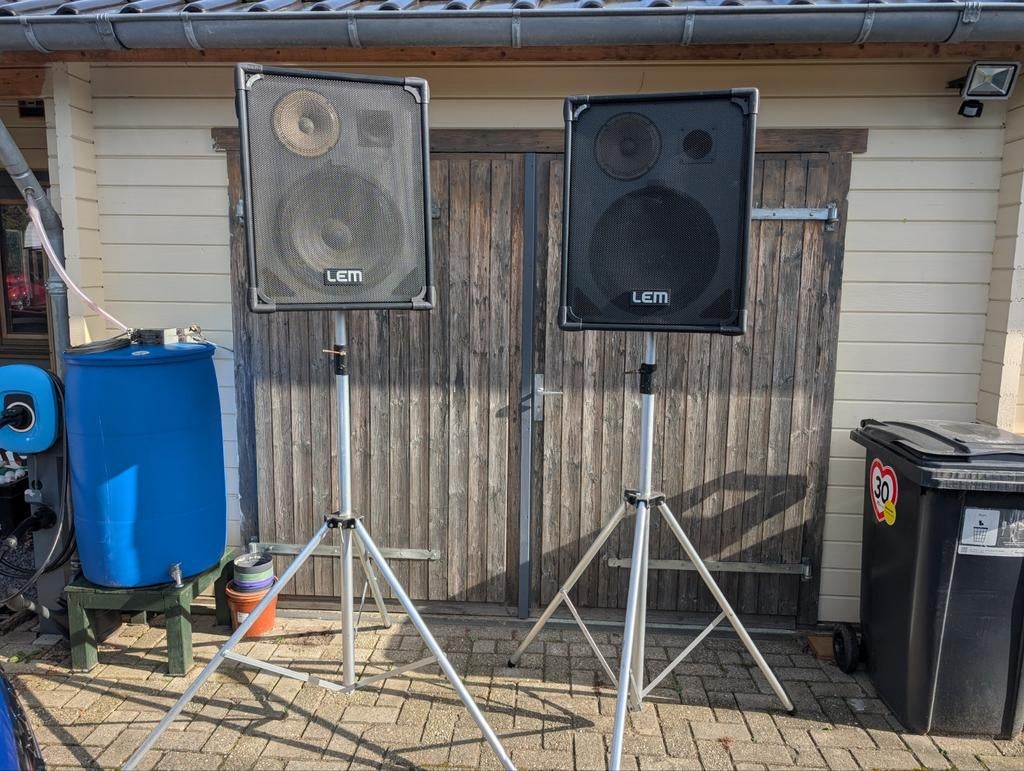 Complete DJ set met Lem boxen en Stanton mengpaneel, Muziek en Instrumenten, Dj-sets en Draaitafels, Gebruikt, Overige merken