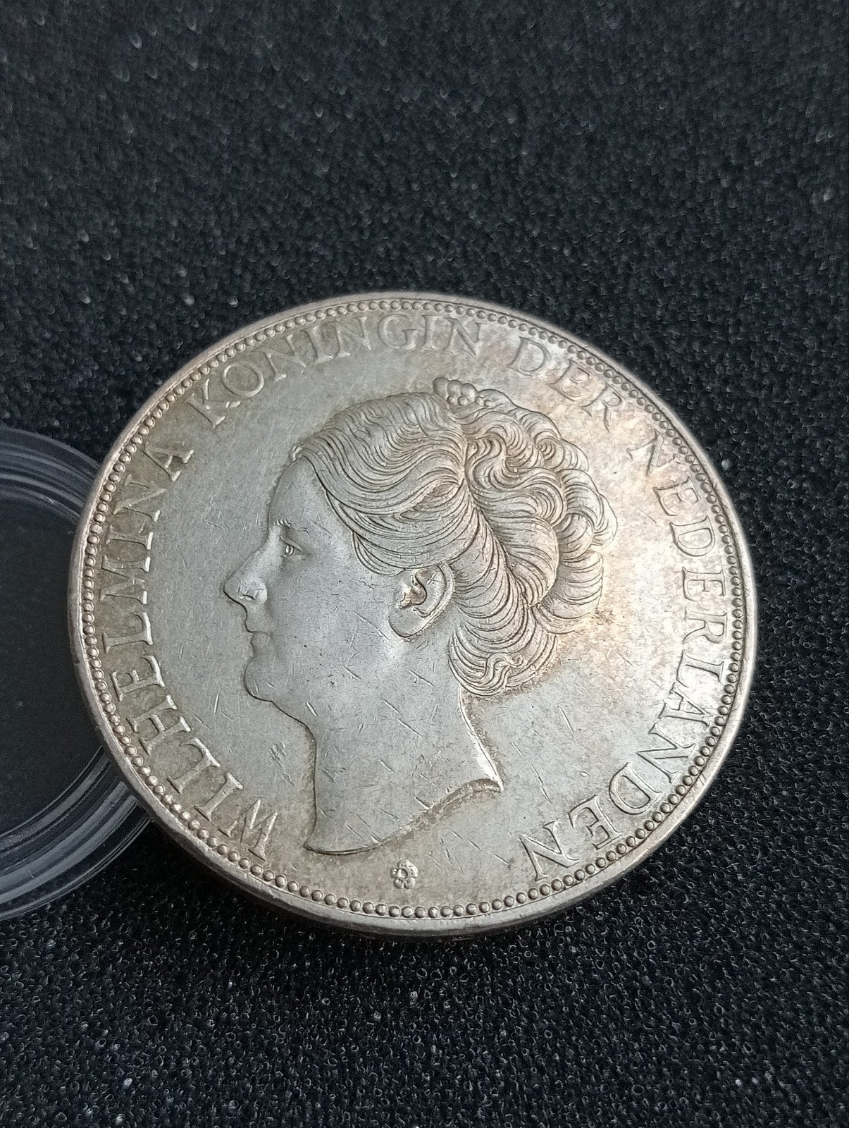 Rijksdaalder 1938 Grof Haar, Zilver, Ophalen of Verzenden, Koningin Wilhelmina, Losse munt