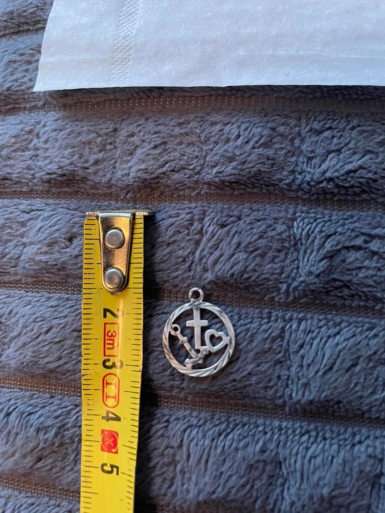Hanger geloof hoop en liefde zilver, Ophalen of Verzenden, Zo goed als nieuw, Zilver, Overige merken