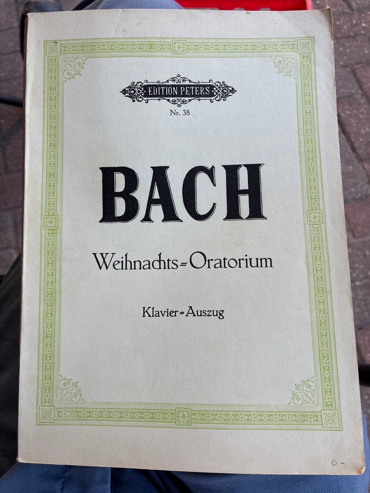 Bach Weihnachtsoratorium Klavier-Auszug - Edition Peters, Gebruikt, Klassiek, Ophalen of Verzenden, Artiest of Componist