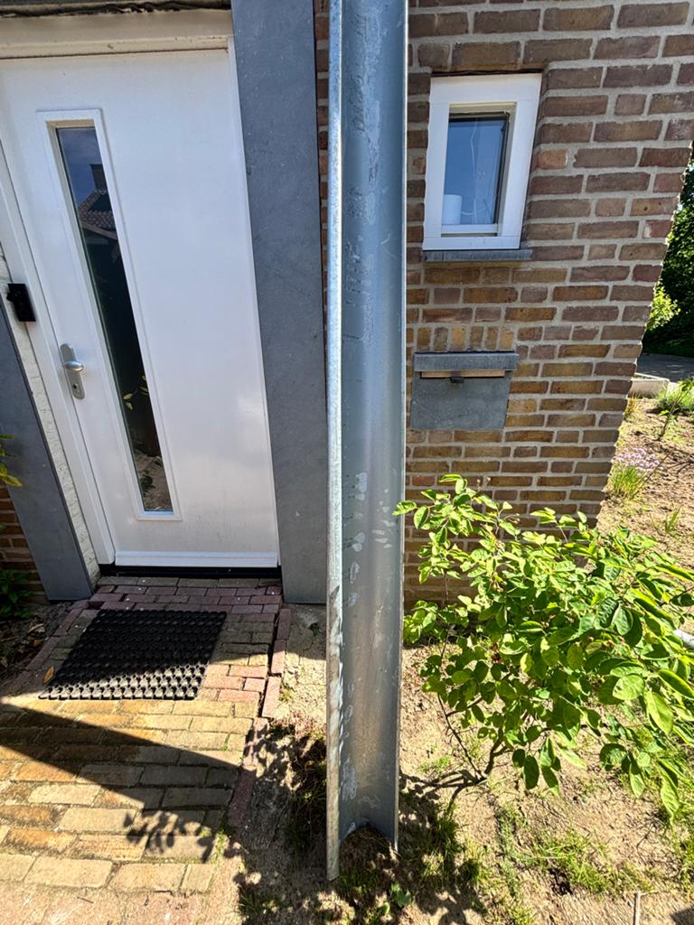 Zinken Dakgoot met Kraal - 2500mm lang, 200mm breed, Ophalen, Gebruikt, 2 tot 4 meter, Zink