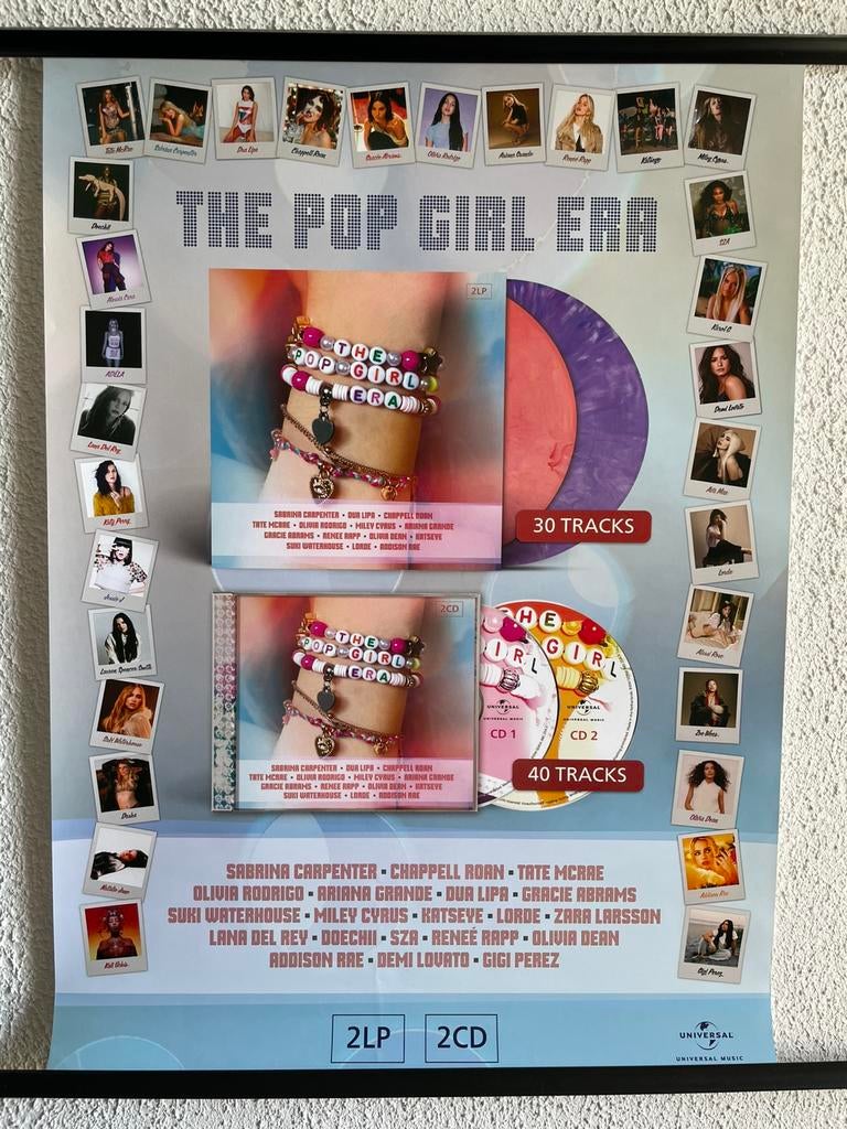 Poster ‘’ The Pop Girl ‘’ 50x70 cm, Ophalen of Verzenden, Zo goed als nieuw, Poster, Artwork of Schilderij