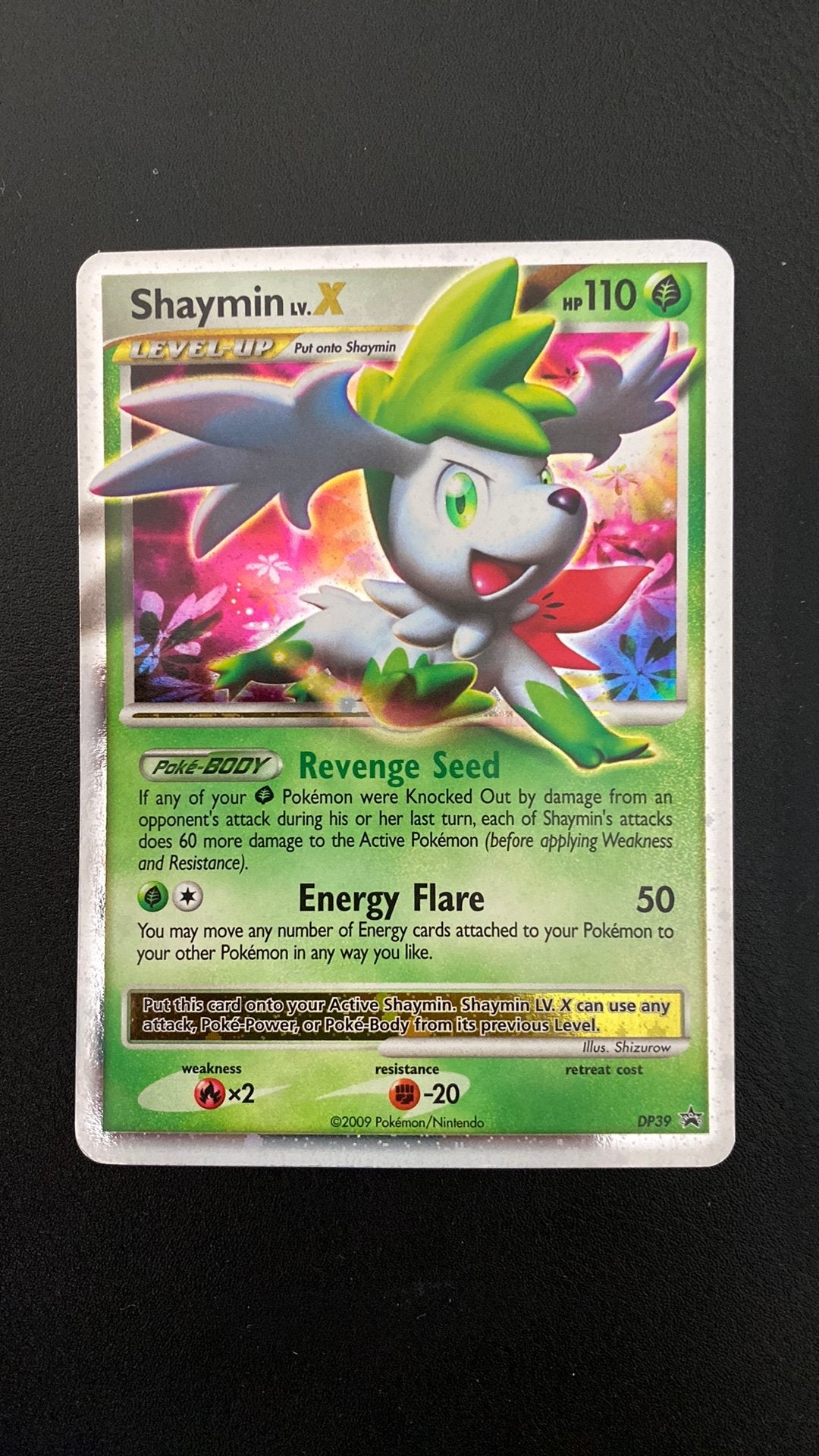 Pokemon shaymin lv x diamond pearl promo dp39, Ophalen of Verzenden, Gebruikt, Losse kaart