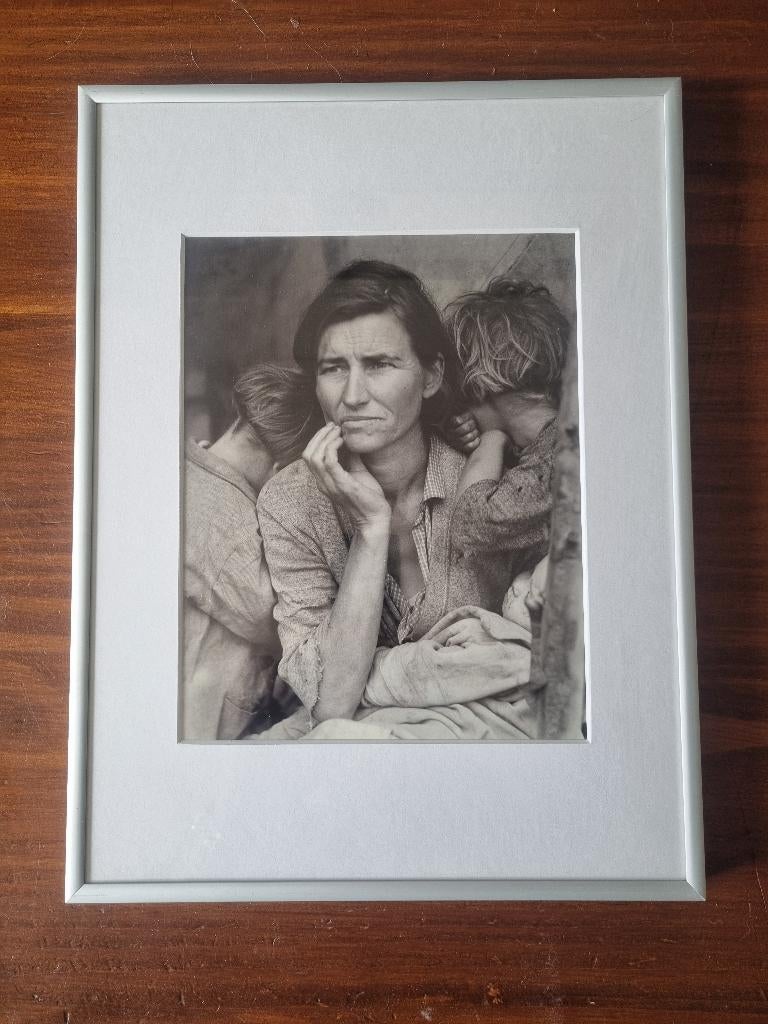 Ingelijste foto's (repro) Dorothea Lange Migrant Mother, Ophalen, Gebruikt, Minder dan 50 cm, Foto of Poster