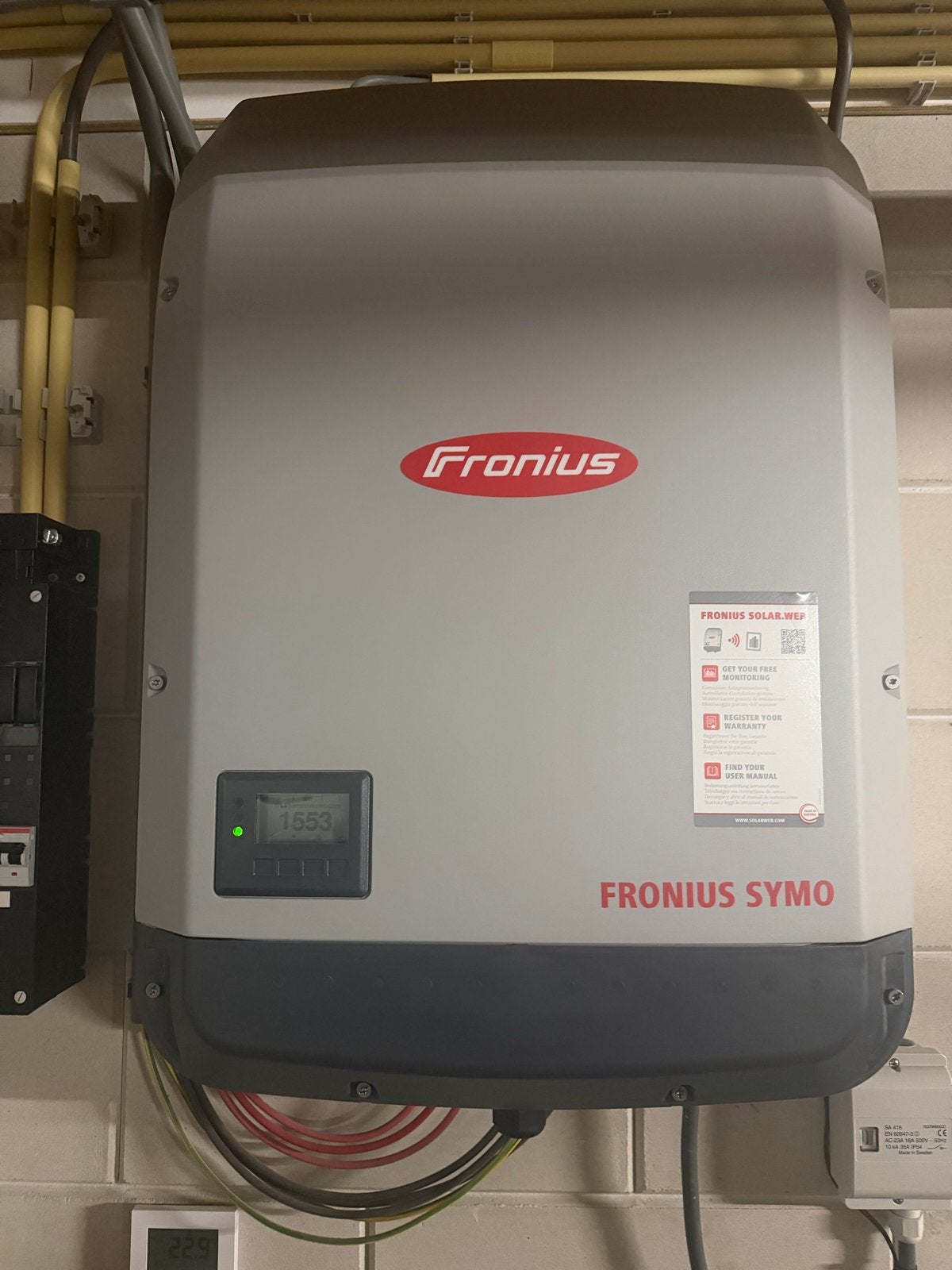 Fronius Symo 12,5 3-M omvormer, Ophalen, Gebruikt, Overige typen, 200 wattpiek of meer