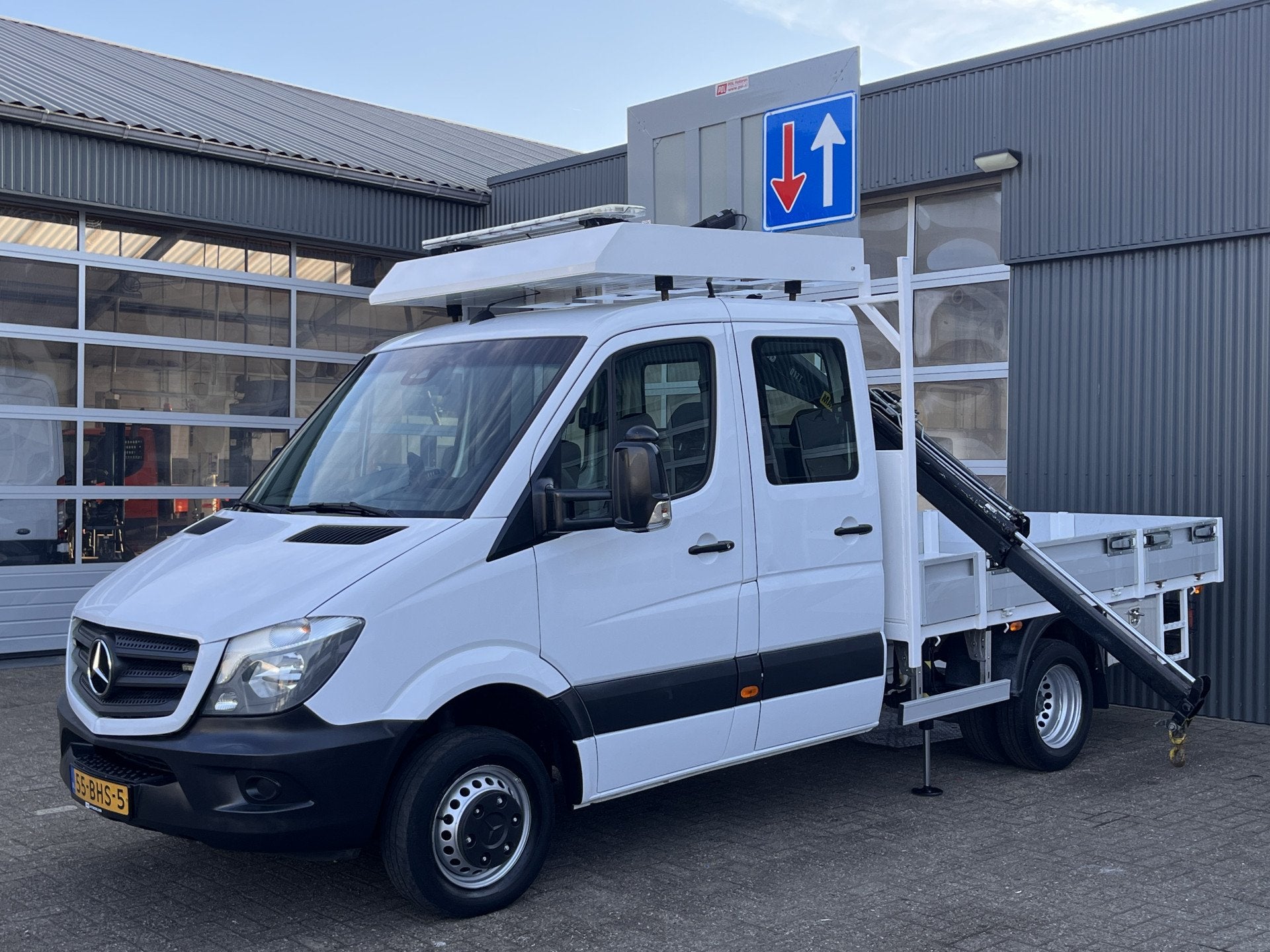 Mercedes-Benz Sprinter 513 CDI 366 Hiab Laadkraan 018T Trekh, Auto's, Automaat, Stof, Gebruikt, 4 cilinders