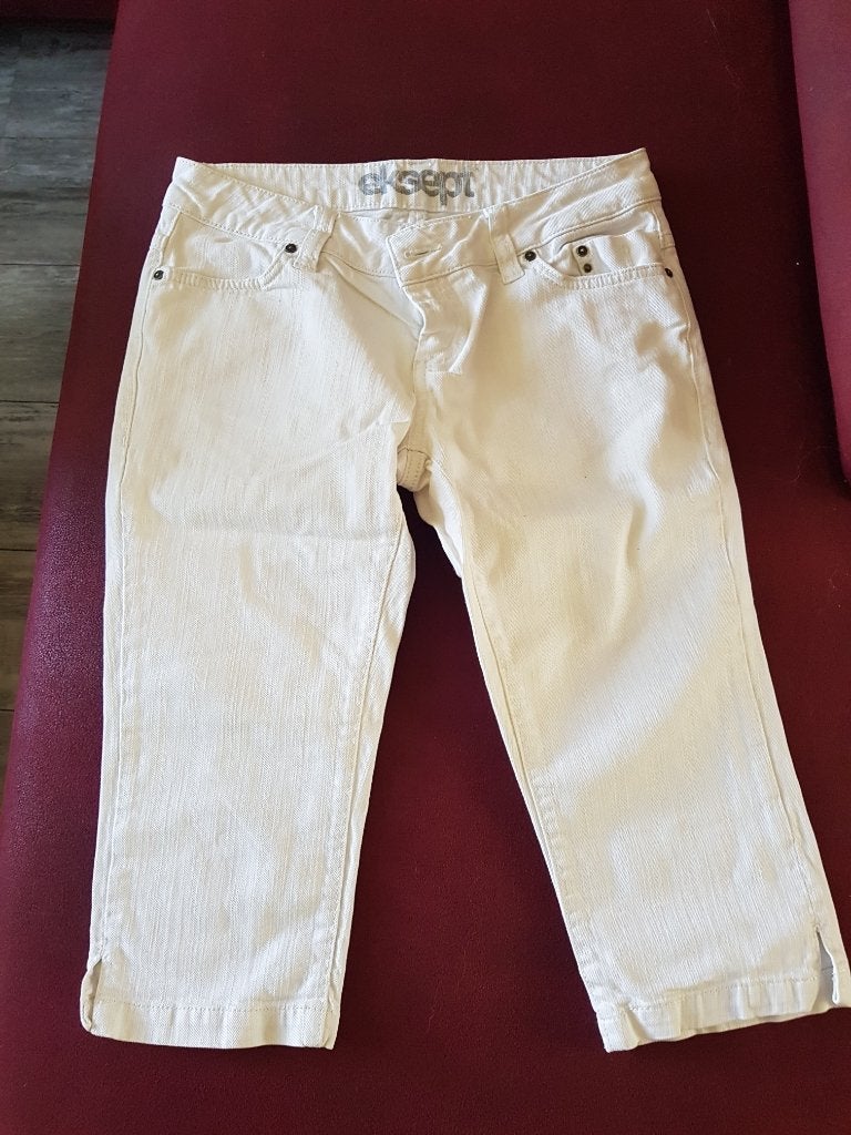 @ Eksept W27 witte Driekwart Broek, Wit, Ophalen of Verzenden, Zo goed als nieuw, Driekwart