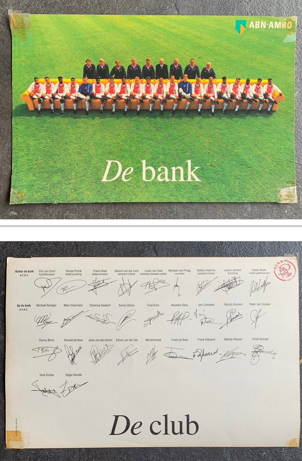 Ajax Amsterdam: De Bank SpelersKaart, Ophalen of Verzenden