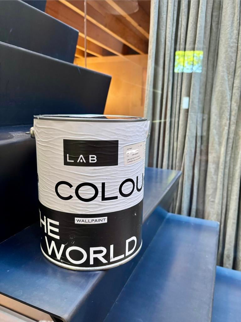 Lab paint wallpaint 5liter Blue bay, Ophalen of Verzenden, Zo goed als nieuw