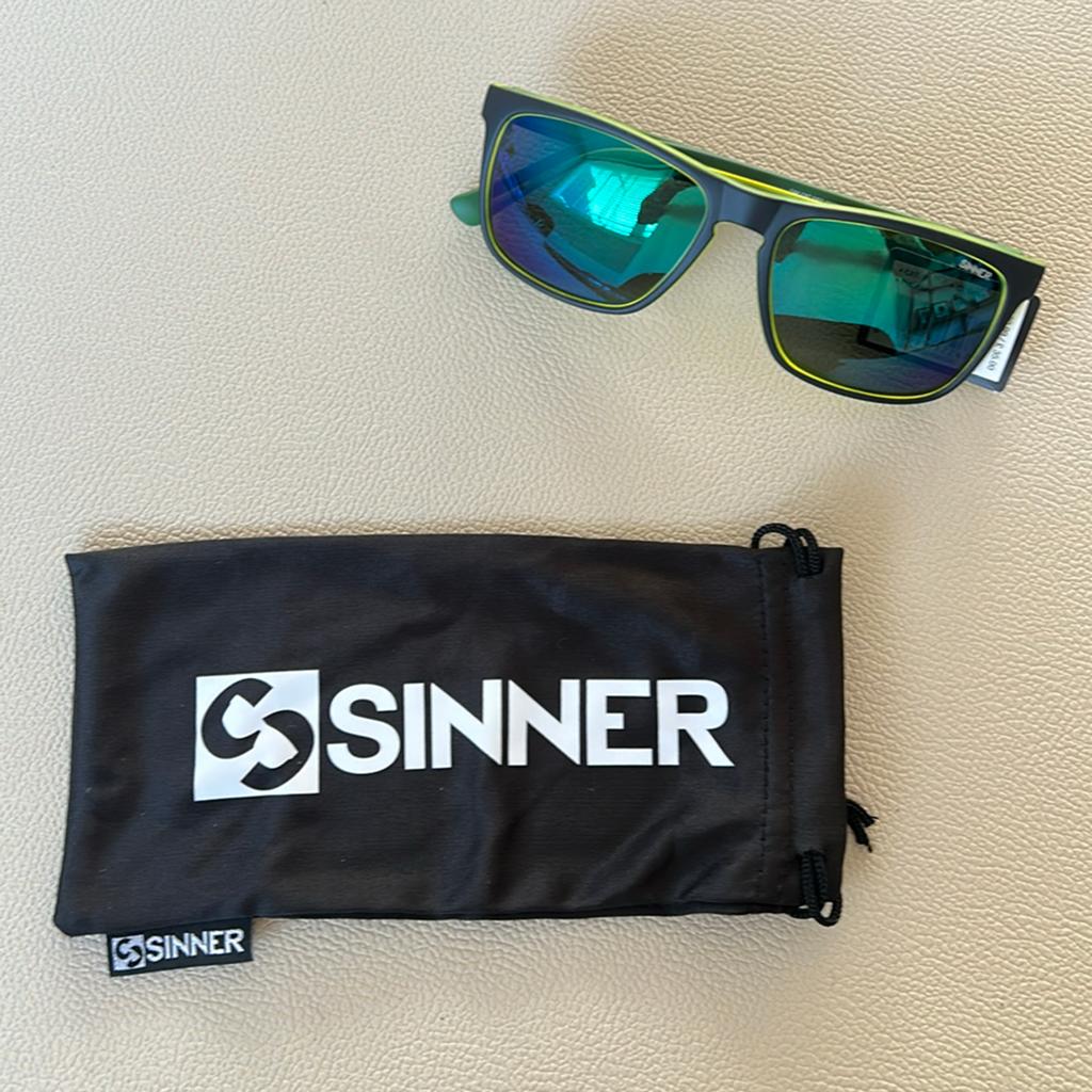 Sinner groen-zwarte heren zonnebril, Ophalen of Verzenden, Groen, Overige merken