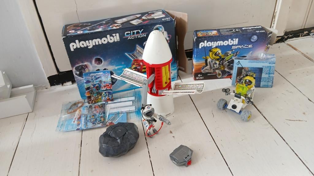 Playmobil 6197 & 9491 Astronauten Set - Compleet, Kinderen en Baby's, Speelgoed | Playmobil, Ophalen of Verzenden, Zo goed als nieuw