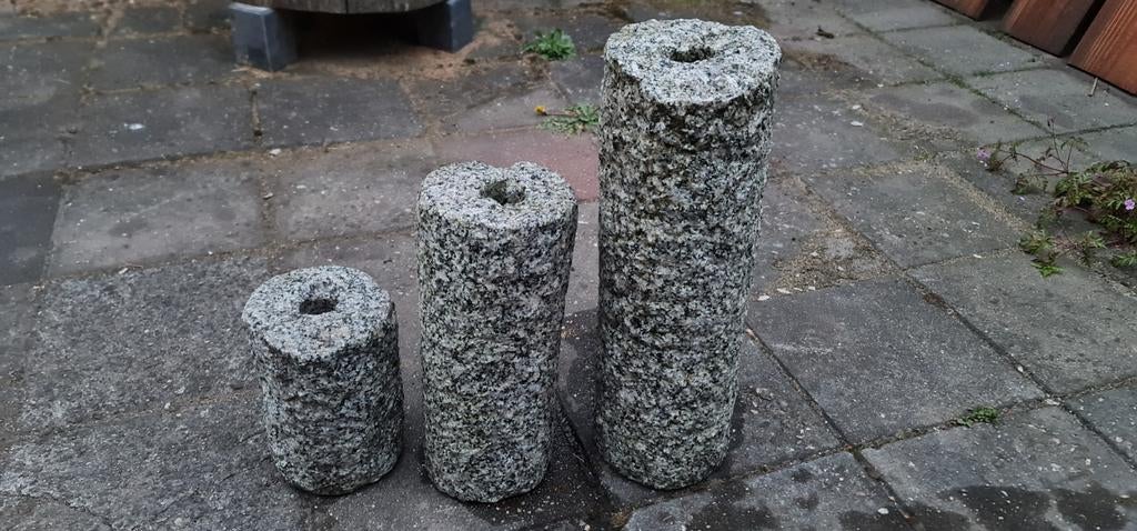 Granieten waterzuilen - fontein, Tuin en Terras, Waterpartijen en Fonteinen, Ophalen, Gebruikt, Graniet, Fontein