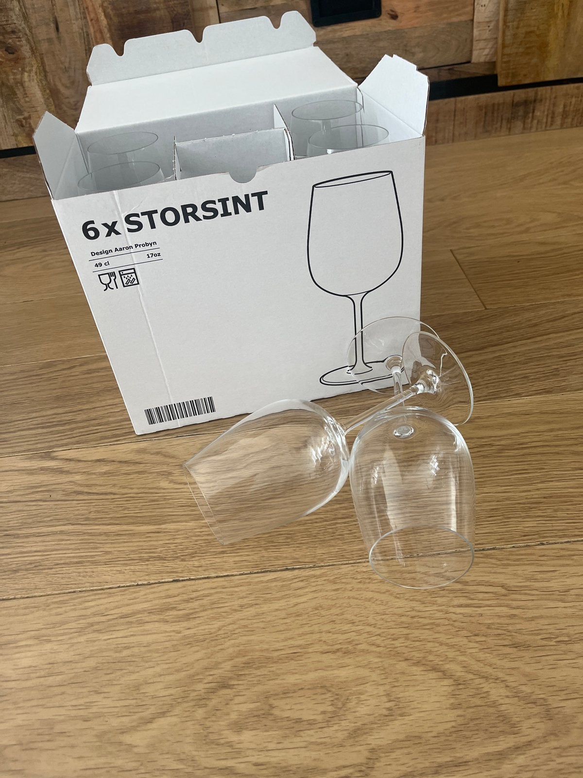 IKEA STOR SINT Wijnglazen - Set van 6, Ophalen, Glas of Glazen, Nieuw, IKEA
