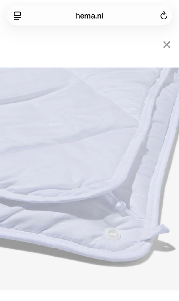 Hema dekbed 140x220 synthetisch 4-seizoenen luxe, Huis en Inrichting, Slaapkamer | Beddengoed, Ophalen, Eenpersoons, Wit, Deken of Dekbed