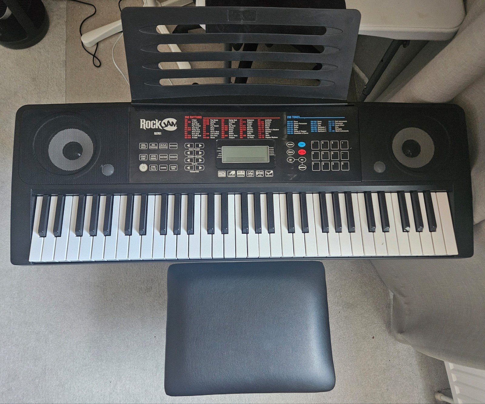 Keyboard, 61 toetsen, Nieuw, Met standaard, Ophalen