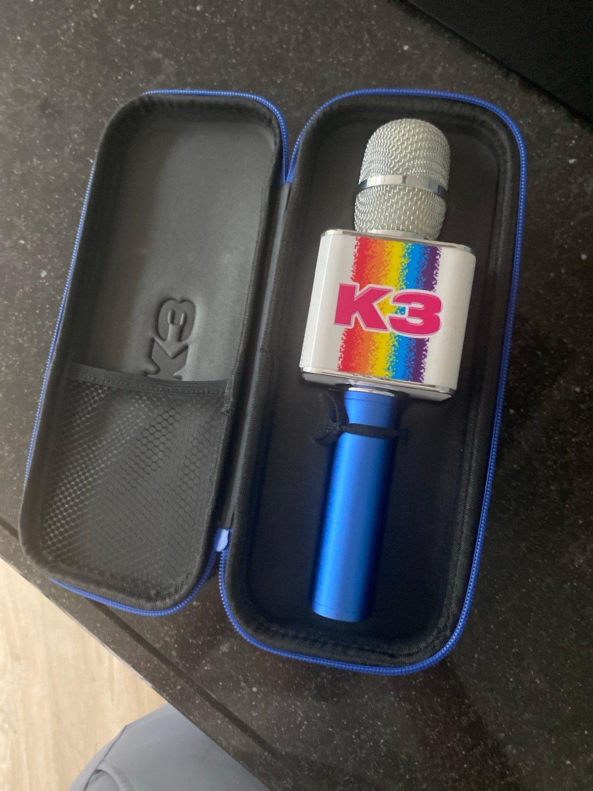 K3 Karaoke Microfoon met Hoes - Zo goed als nieuw, Ophalen of Verzenden, Zo goed als nieuw, Microfoon(s)