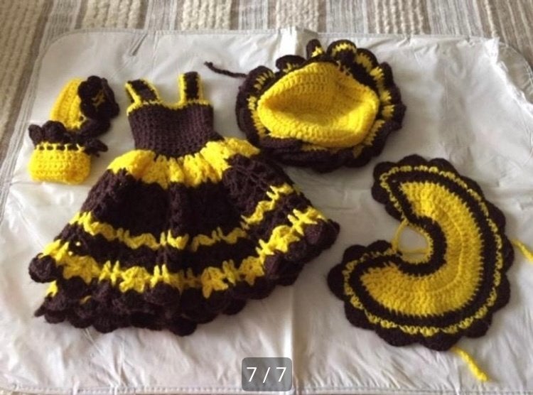 gebreide poppenkleertjes, Kinderen en Baby's, Ophalen of Verzenden, Zo goed als nieuw, Overige typen