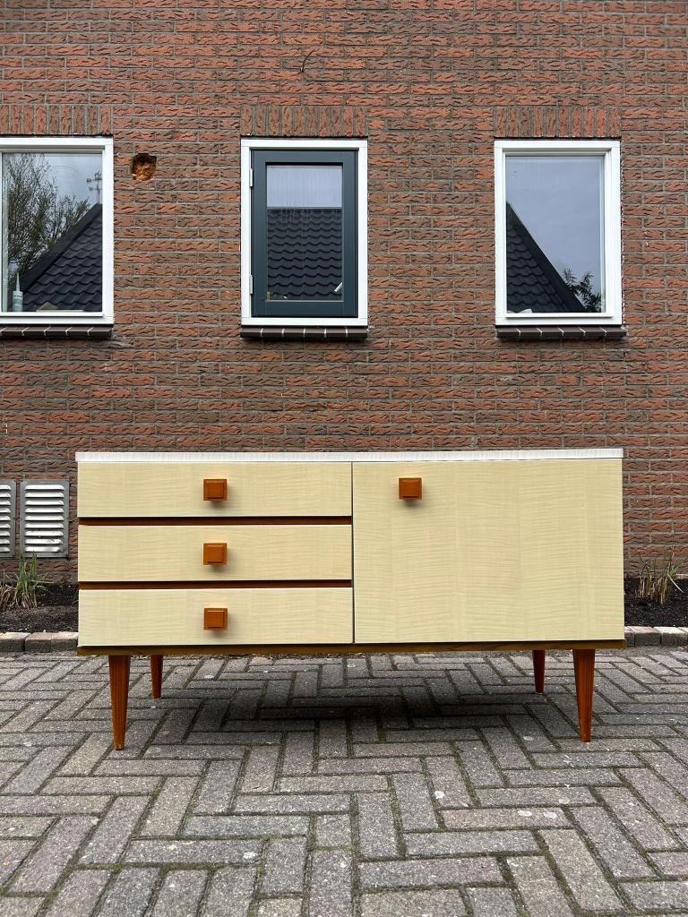 Vintage dressoir / tv-meubel jaren 60 – 3K Möbel, Ophalen, Gebruikt, 25 tot 50 cm, Mid-century modern