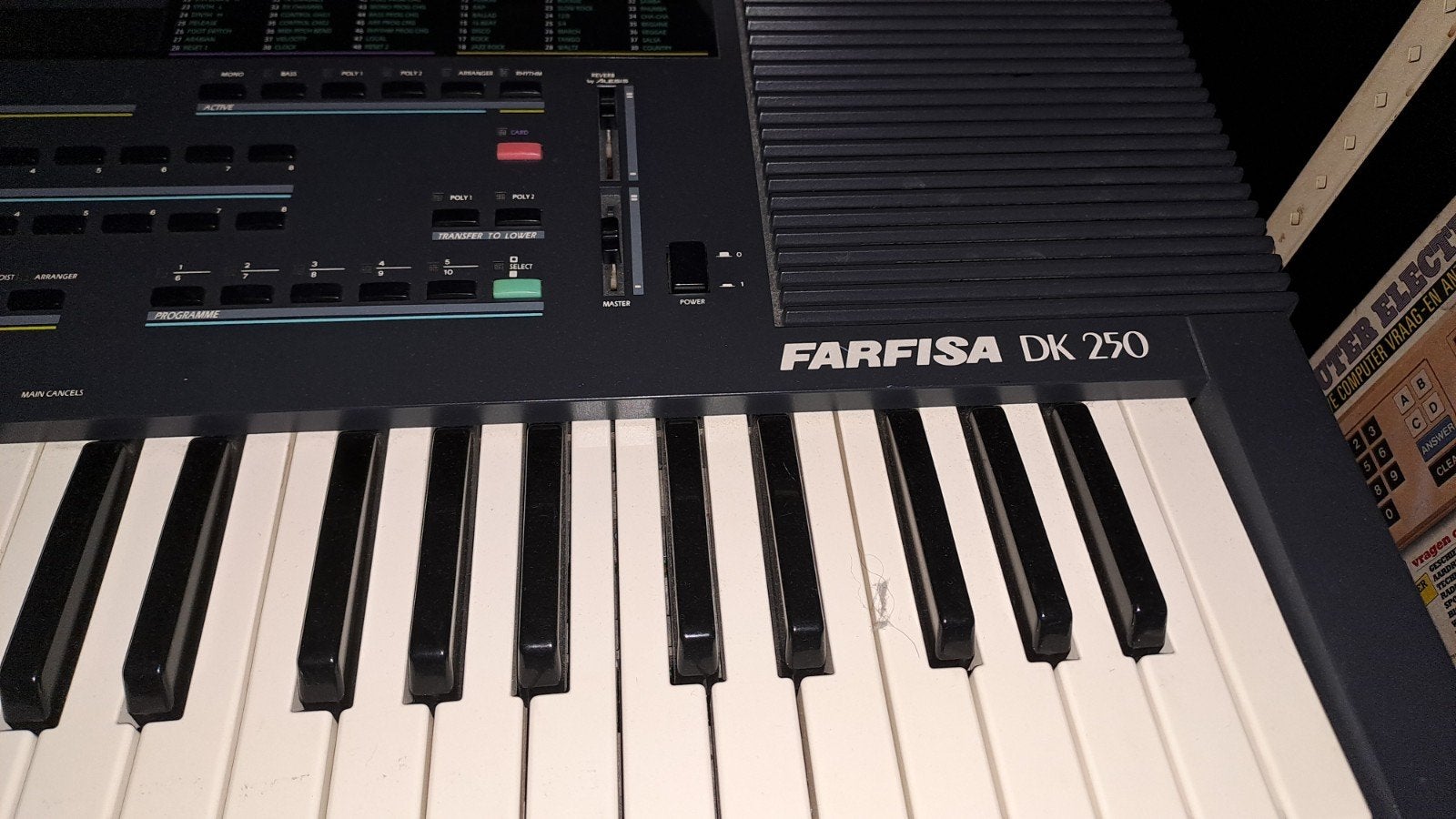 Farfisa DK 250 Keyboard - Joystick defect, Ophalen, Gebruikt, 61 toetsen, Overige merken