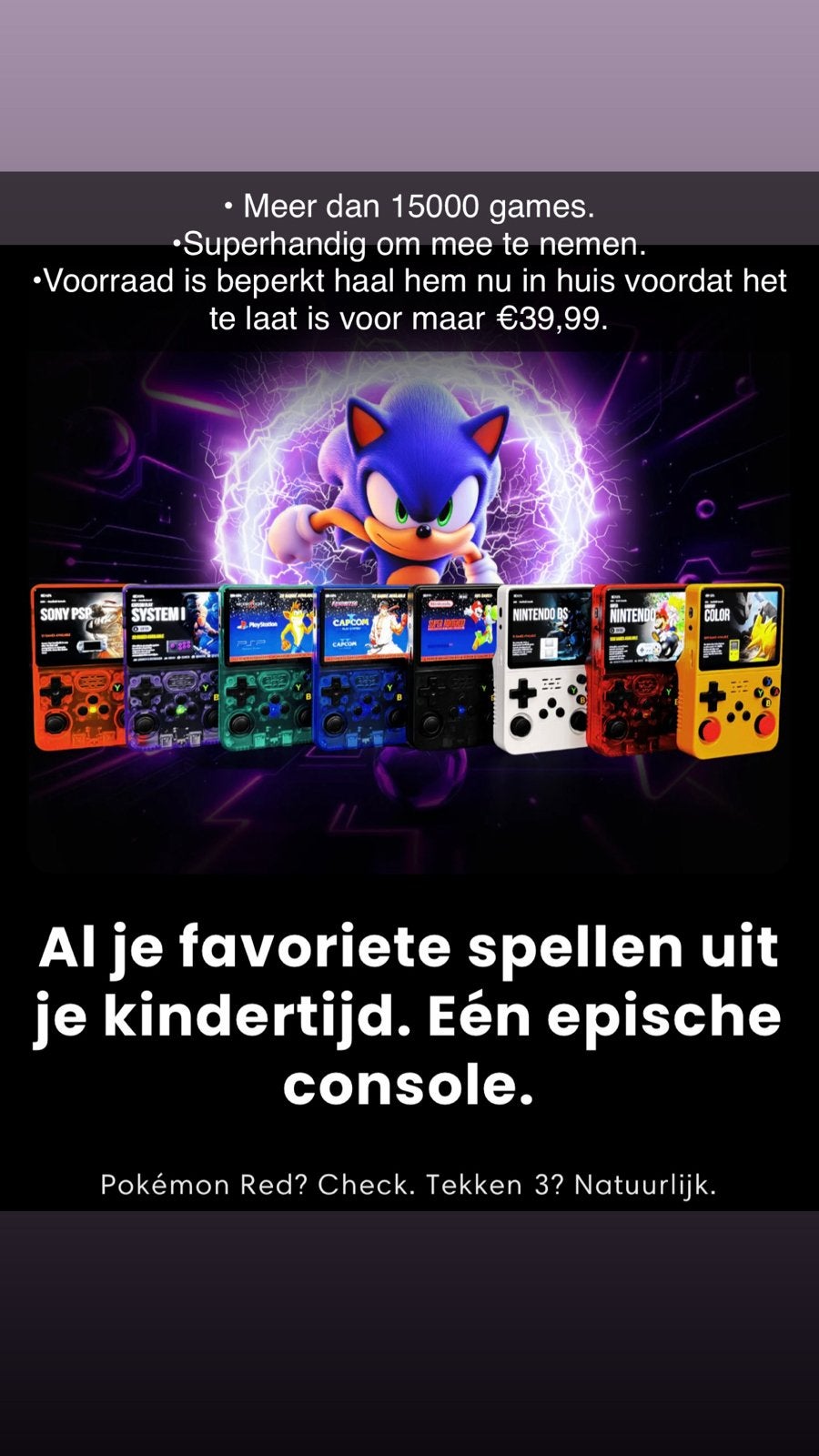 Retro Gaming Handheld Console R36S duo chip. 20,000 Spellen, Ophalen of Verzenden, Overige merken, Nieuw