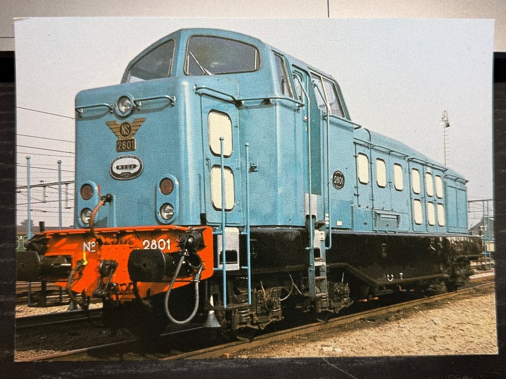 NS 2800 serie locomotief ansichtkaart, Ophalen of Verzenden, Gebruikt, Trein, Kaart of Prent