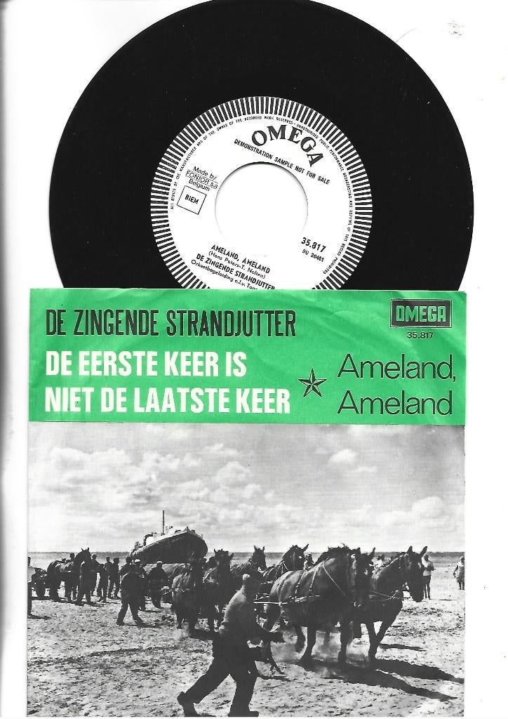 DE ZINGENDE STRANDJUTTER SINGLE 7" AMELAND  1967, Single, Ophalen of Verzenden, 1960 - 1969, Nederlandstalig
