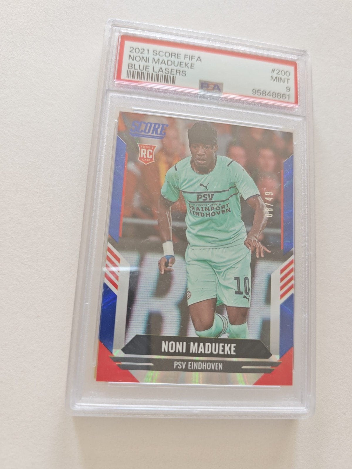 Panini Fifa score noni Madueke /49 psa 9, Ophalen of Verzenden, Zo goed als nieuw, Plaatje