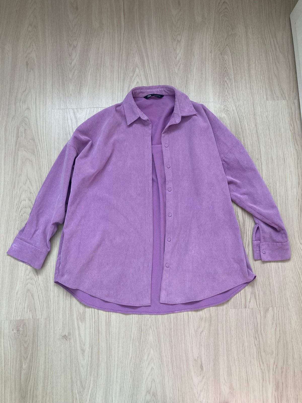 Zara, oversized lila blouse, maat S, Kleding | Dames, Blouses en Tunieken, Ophalen of Verzenden, Nieuw, Maat 36 (S), Paars