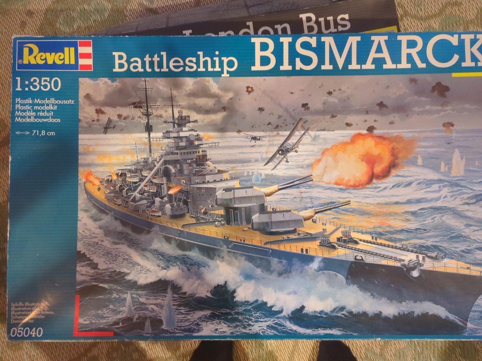Revell Battleship Bismarck 1:350 modelbouw 05040 - 71,8 cm, Ophalen of Verzenden, Nieuw, 1:200 of kleiner, Revell
