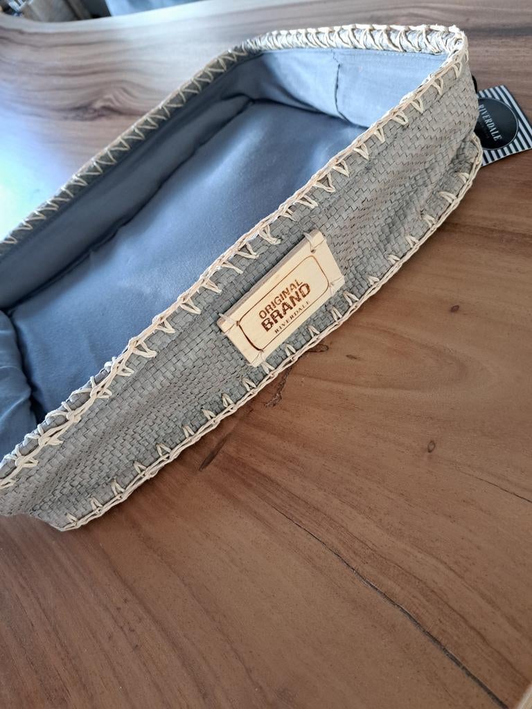 Riverdale mandje grijs met stoffen binnenkant, Ophalen of Verzenden, Nieuw, Rechthoekig