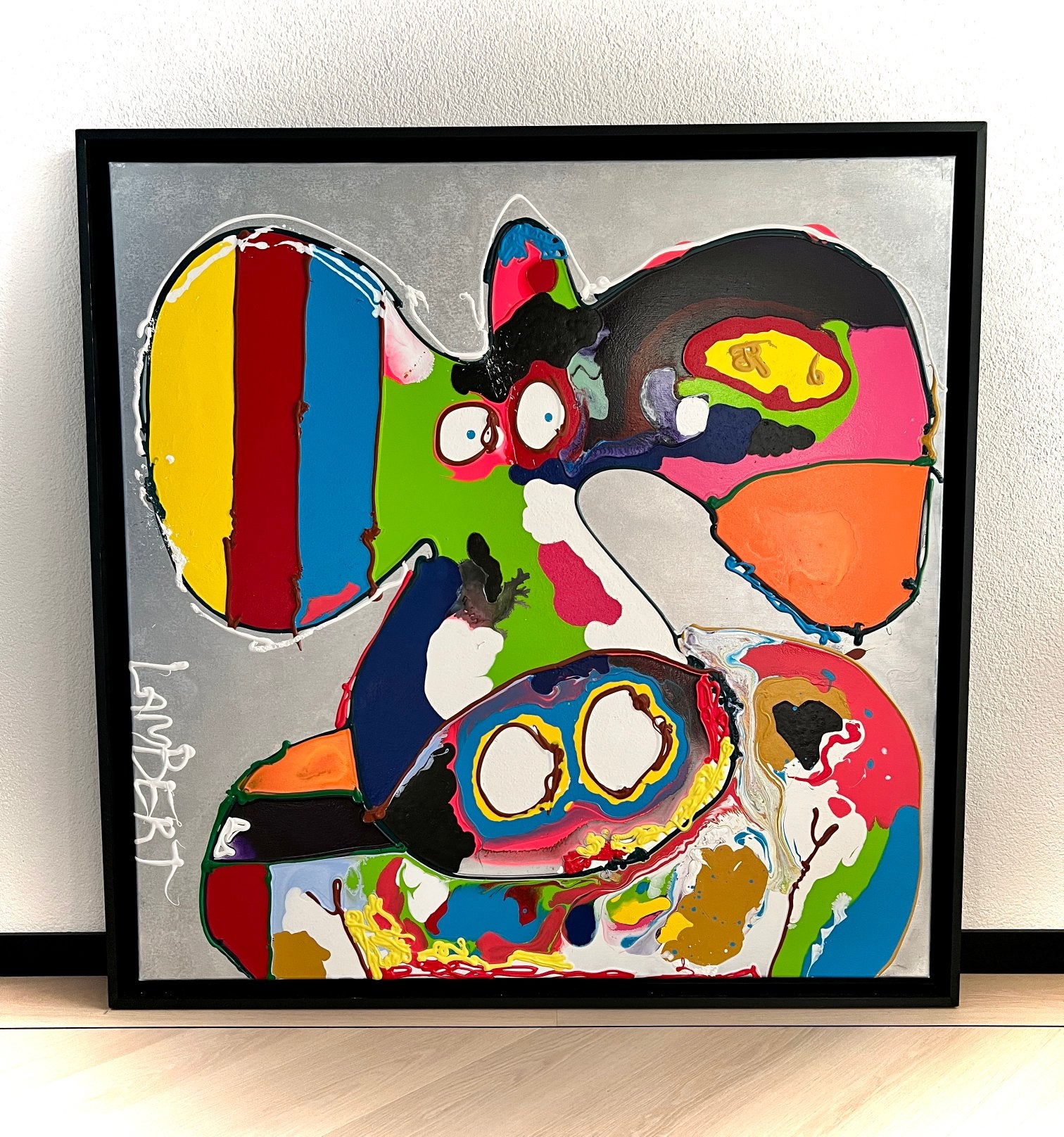 Schilderij van LamBert ‘Feeling Good’ 127,5 x 127,5 cm, Antiek en Kunst, Ophalen