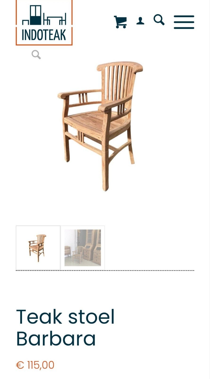 4 mooie stoelen Teak, Ophalen, Gebruikt, Teakhout