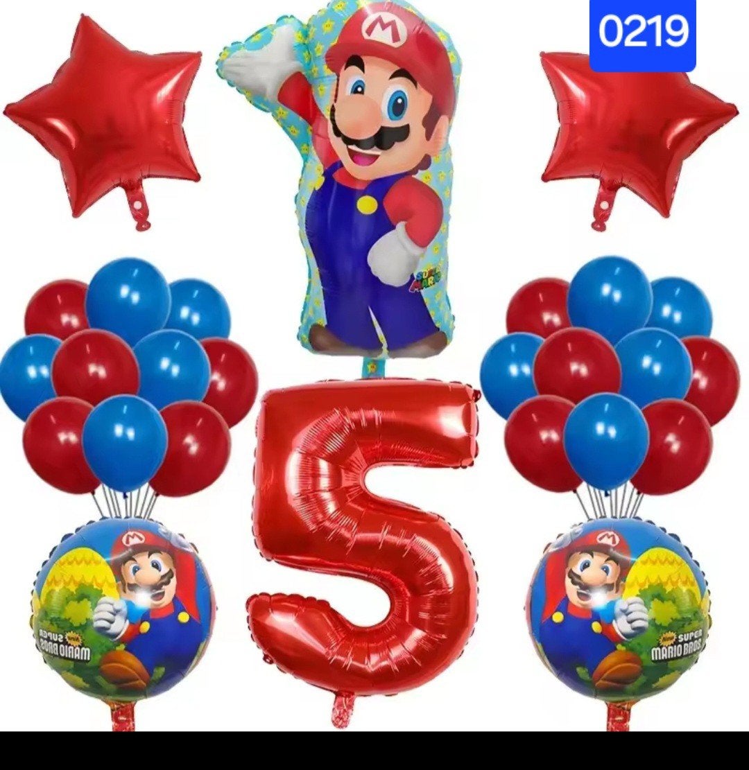 Mario Bros. Verjaardagsballonnen Set - Nieuw, Hobby en Vrije tijd, Feestartikelen, Ophalen, Nieuw, Versiering, Verjaardag