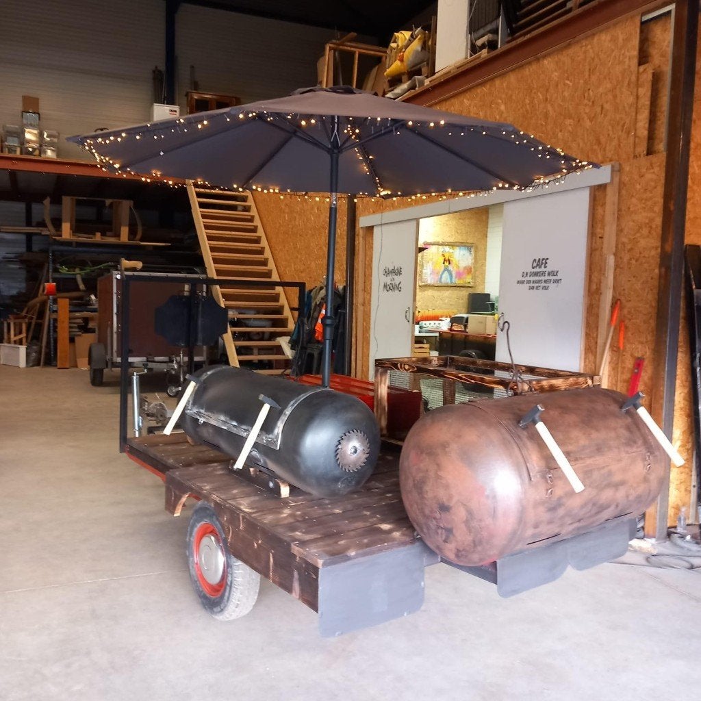 Unieke BBQ Aanhangwagen, Ophalen of Verzenden, Zo goed als nieuw